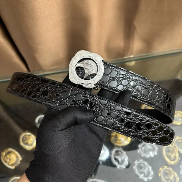 史蒂芬新款百搭男士皮带高档休闲老鹰头牛皮腰带青中老年时尚商务