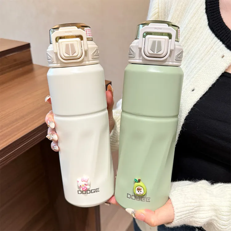 保温杯大容量男女生上学专用吸管水杯外出便携学生运动水壶杯子