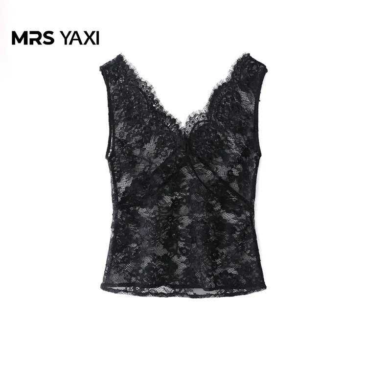 MrsyaxiV领修身设计感蕾丝衫YX5071410