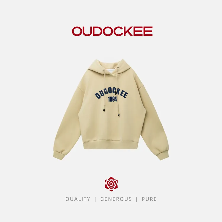 OUDOCKEE 鸥鸥【棉】爆款刺绣秋冬款连帽设计感品牌卫衣 WACX790T