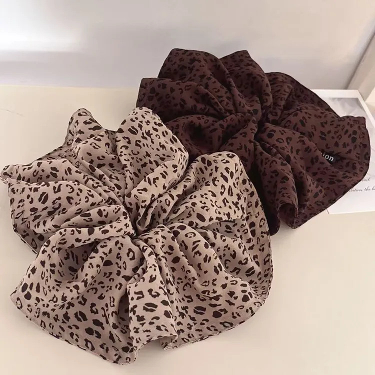 豹纹大肠发圈~秋冬新款！y2k辣妹百搭可爱豹纹发圈发饰