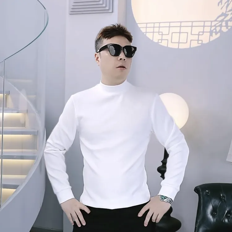 FAERLFY-法国奢品 法式优雅A级净版中领半高领常规款高领长袖2536