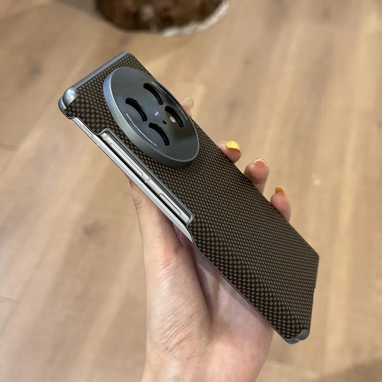xfold5新款双中轴保护适用vivoxfold5手机壳碳纤纹高级感商务外壳