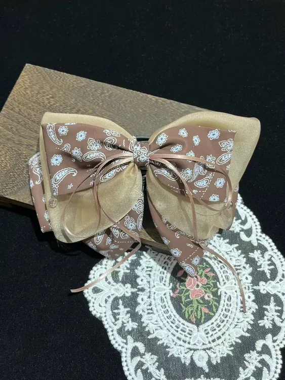 网红爆款洋气时尚蝴蝶结抓夹高颜值春夏出门精致后脑勺发饰发夹