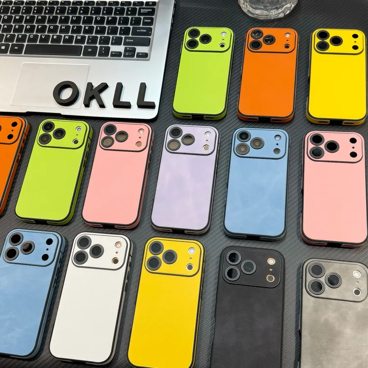 欧克里里高级贴皮适用苹果17promax/16/15手机壳iPhone14/13/12潮