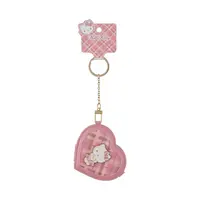三丽鸥家族复古格纹系列镜子挂件（粉色）-Hello Kitty款