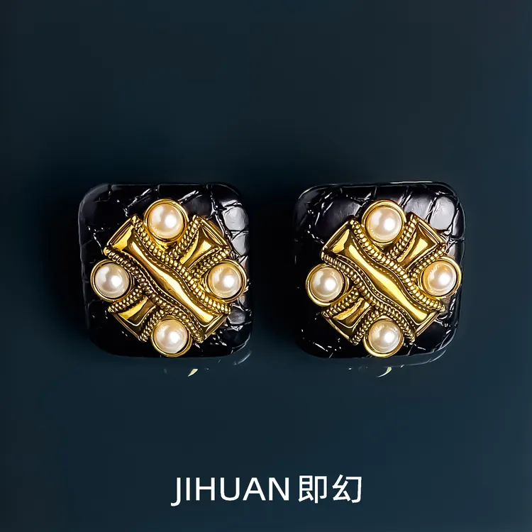 即幻 铜合金皮质耳饰 ♦巴黎1665 高端轻奢耳钉法式复古耳环 4008