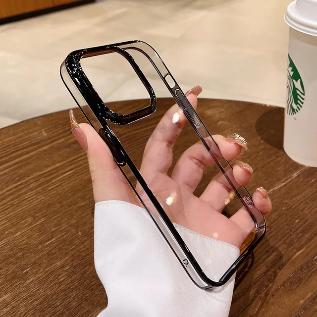 适用iphone14pro超薄暗紫色15硬壳透明新款16plus苹果13proMax手