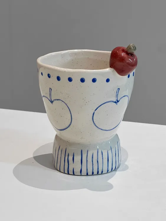 ININHOME陶瓷手握咖啡杯手作日式可爱浮雕拿铁果汁饮料咖啡杯YM