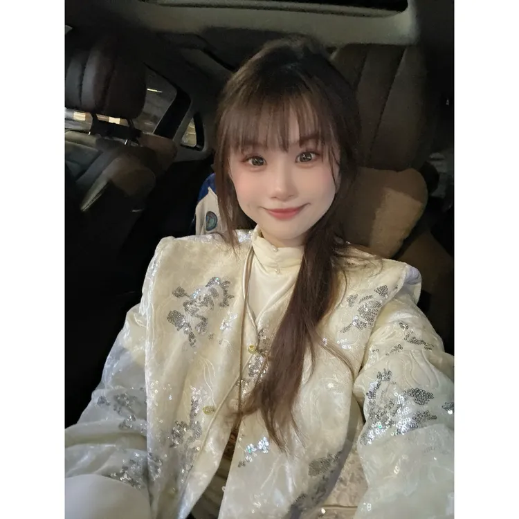 NS「浮光锦绣」新款新中式重工刺绣亮片设计感高级感丝绒夹棉外套