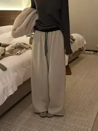 Peach 自制 巨舒服！时髦波点宽松百搭抽绳阔腿裤 10690