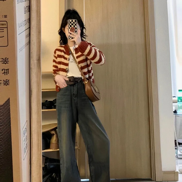 韩系早初秋季女装氛围感流行慵懒风穿搭针织外搭毛衣开衫外套上衣