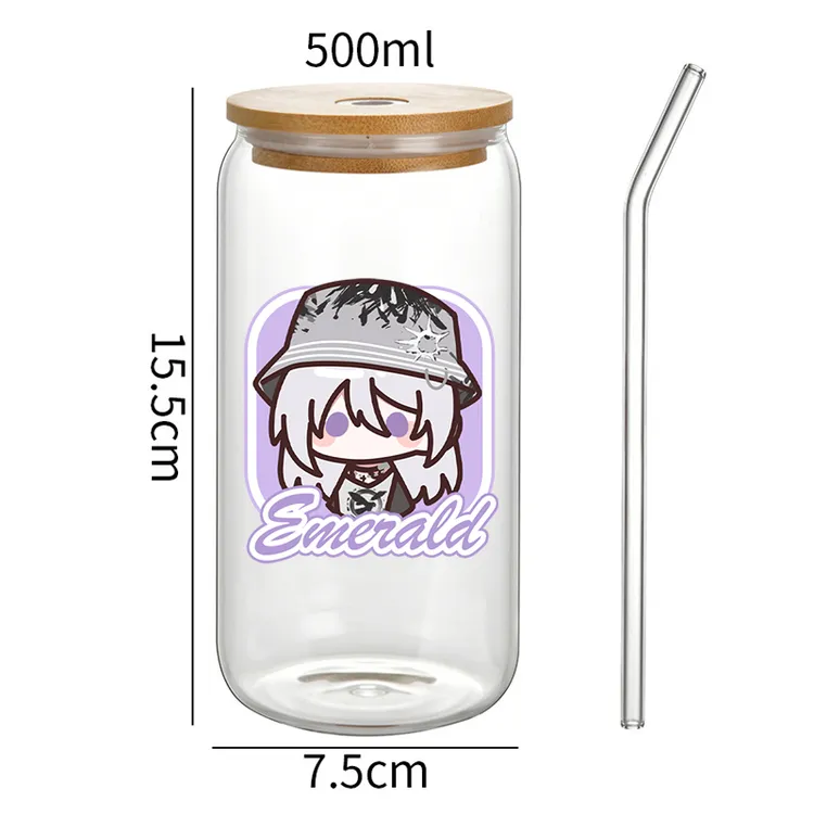 【时空中的绘旅人玻璃吸管杯】同人周边高硼硅可乐杯果汁咖啡水杯