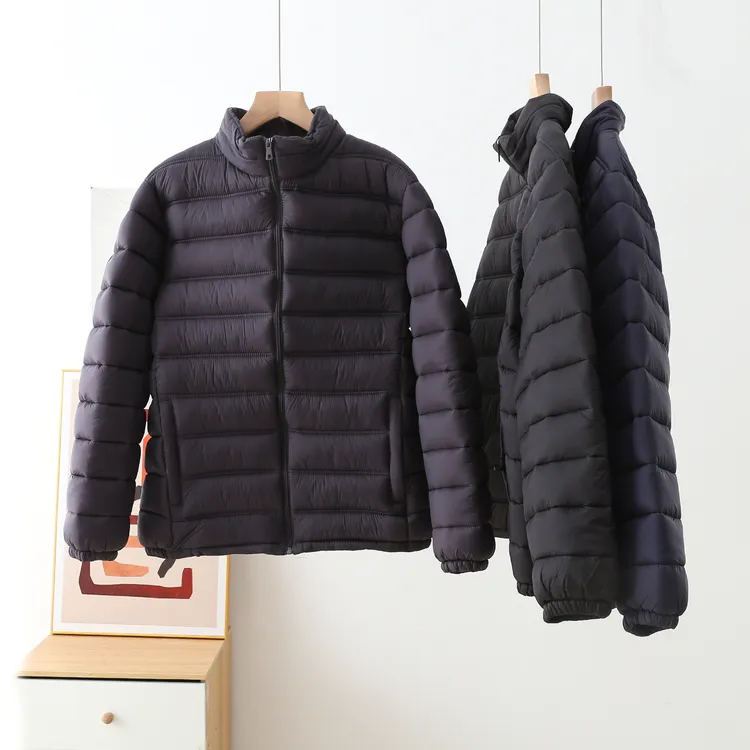 男士秋冬轻便轻薄棉衣时尚百搭休闲棉服上衣遮肉显瘦保暖宽松大码