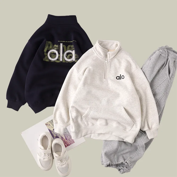 吴小越w1642男童加绒卫衣秋冬新款韩版宽松儿童上衣男孩冬装潮牌