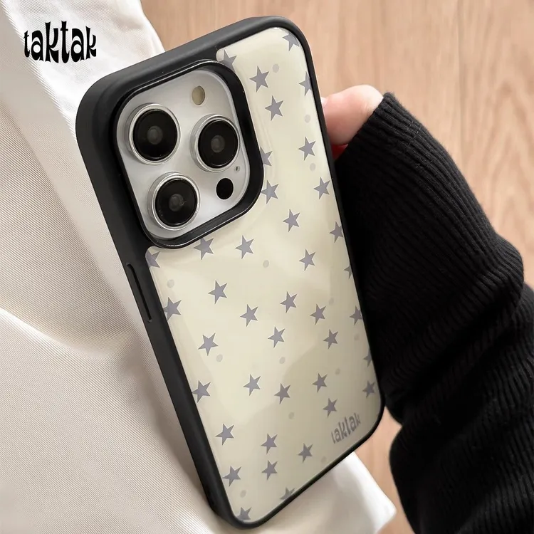 新款香槟星星韩系滴胶手机壳12ins风15适用苹果16promax14女13/11