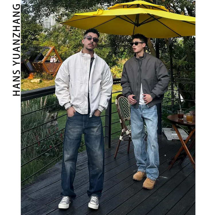 Hans院长 立领游骑兵夹克棉服秋冬军鸟男士简约保暖外套百搭休闲