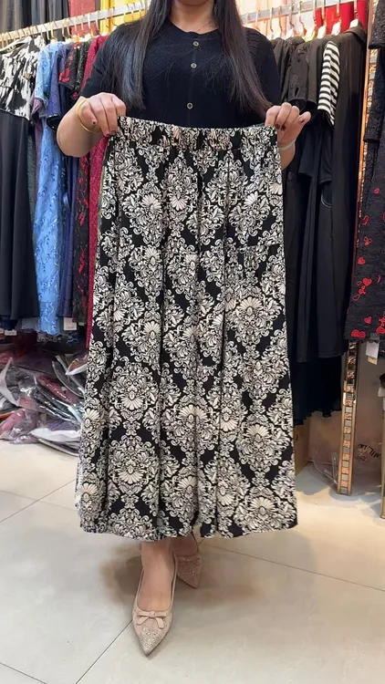 中腰碎花高腰百搭不褪色夏季印花森系时尚沙滩半身裙休闲长款