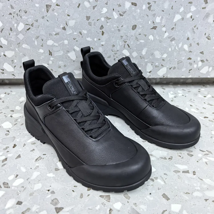 男士春秋季新款纯皮透气轻便厚底运动休闲鞋户外百搭男