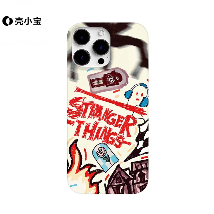 怪奇物语涂鸦适用苹果15pro手机壳iphone16/14/13创意12华为/oppo