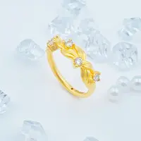 足金999 莫桑藤蔓缠绕戒指 1.47 14圈口