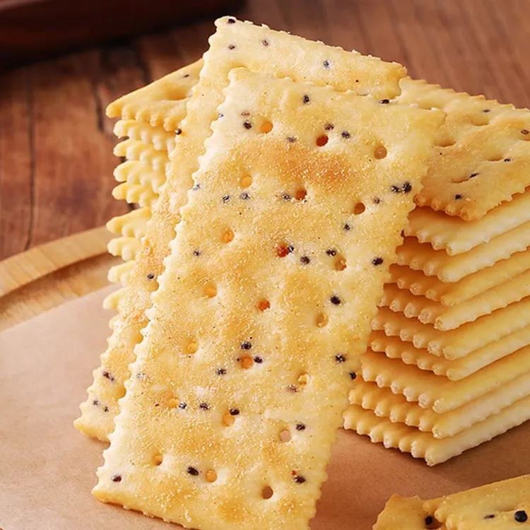 黑松露火腿薄脆饼干藜麦奇亚籽风味咸香酥脆独立包装早餐追剧家里