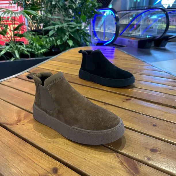 （单棉同款）1078耐磨板鞋套筒透气胶粘时尚休闲鞋时尚保暖加绒棉鞋