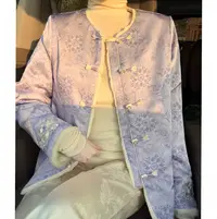 【沐雪松】兔毛双面穿新中式外套保暖长袖气质时尚宽松女装冬季