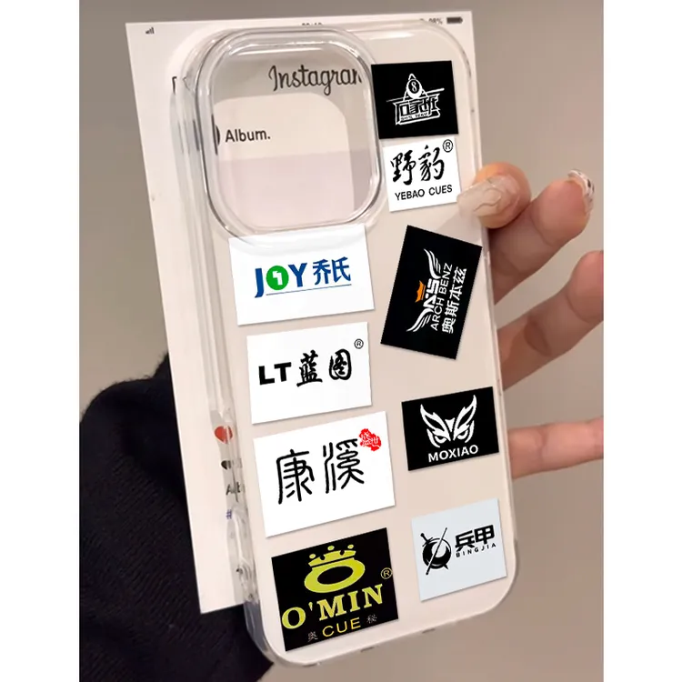 GGBond简约台球标签适用iPhone17大孔16手机壳华为vivo小米15oppo