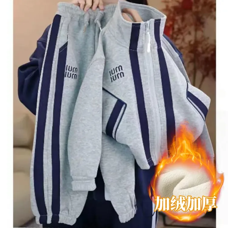 2025秋冬新款卫衣套装男女童中大童韩版洋气时髦休闲潮儿童套装