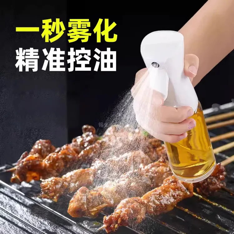 高压持续喷雾玻璃烧烤家用雾化喷油壶食用烧烤喷雾橄榄油送油刷