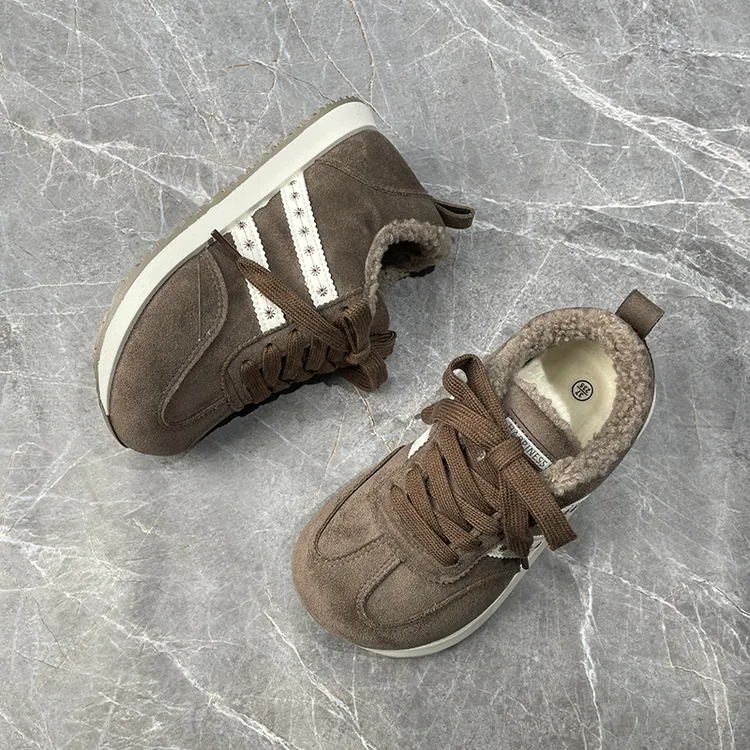 加绒灰色大头面包鞋女款2025冬季爆款保暖百搭板鞋丑萌休闲阿甘鞋