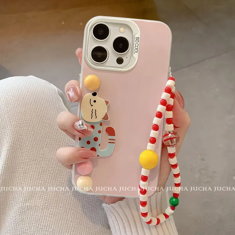 俏皮小圆球猫咪适用苹果17手机壳网红同款opporeno14小众vivos30