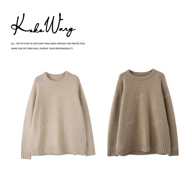 KOKO WANG秋冬15.8微米540克重A规100山羊绒针织衫N7805K25Z42