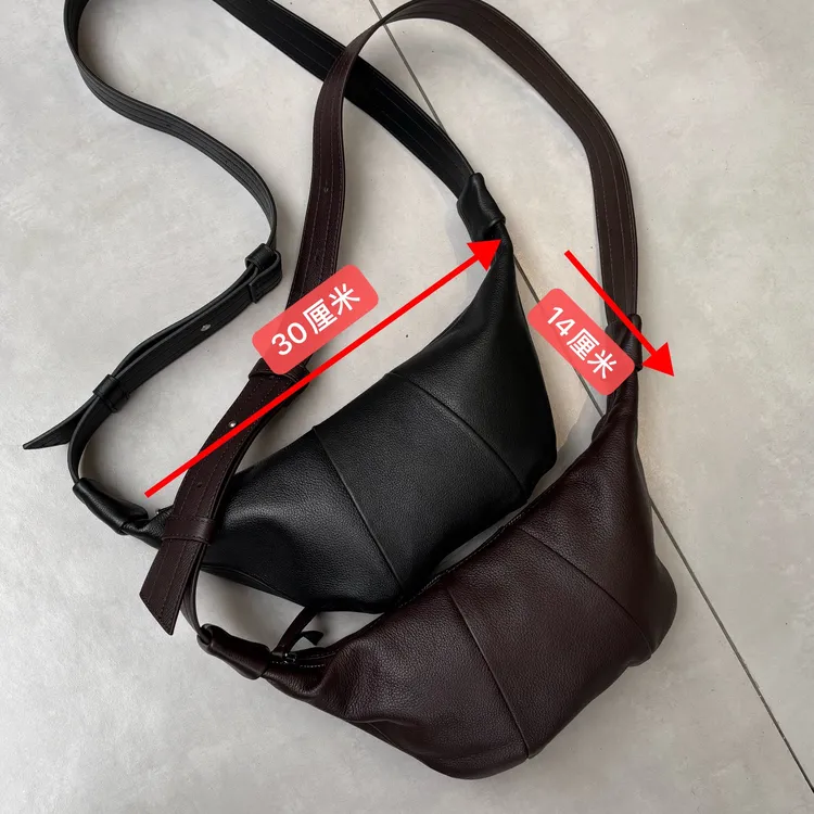 【铂金时袋】牛皮月牙包休闲女包2025新品