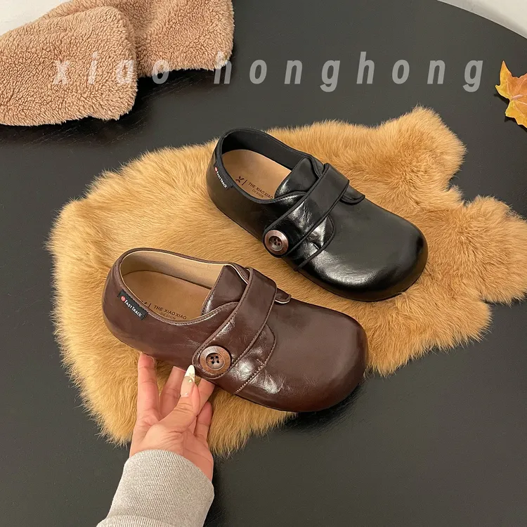 【松松】2026早春新款时尚韩版内增高3公分百搭休闲外穿豆豆鞋女