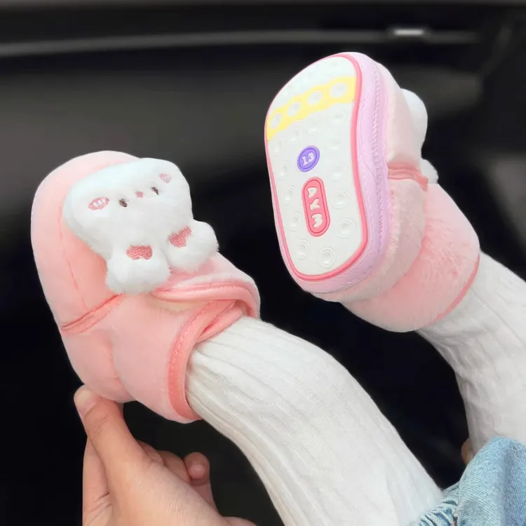 冬季宝宝学步鞋子加绒加厚保暖棉鞋软底防滑新生婴儿鞋小月龄棉靴