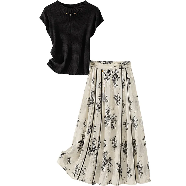 丝柏舍2025夏季商场同款新品上衣搭半身裙两件套装S51R0486N