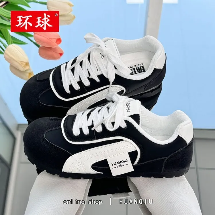 环球超软爆款泡芙德训鞋女2025新款百搭学生高颜值校园休闲运动鞋
