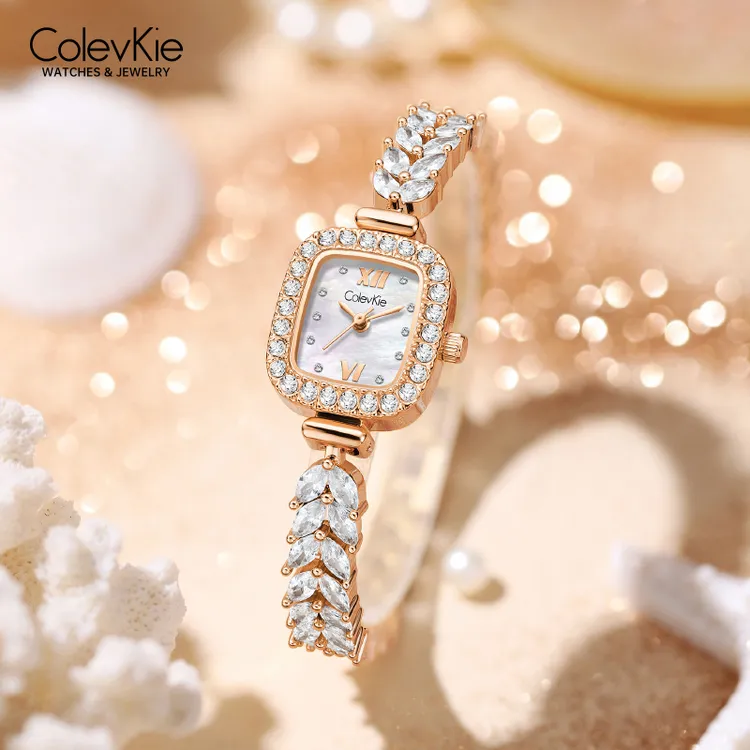 Colevkie【官方正品】小金穗女士手表2025新款镶钻石英腕表送女友