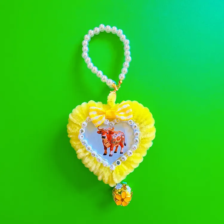 （成品）创意手工diy扭扭棒爱心摇摇乐背包小挂饰