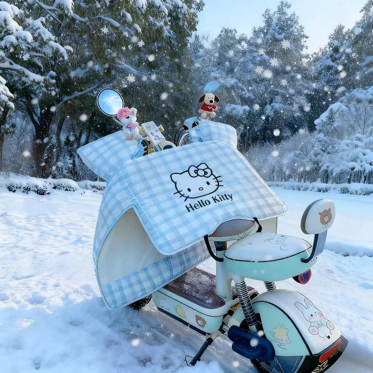 kitty电动车挡风被冬季加绒加厚防水防风防寒2025新款电车防风zy