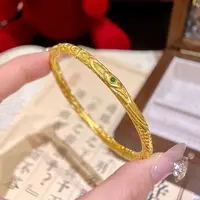 足金999【乾坤圈手镯】古法经典轻奢百搭复古金色（工费12/克）L304