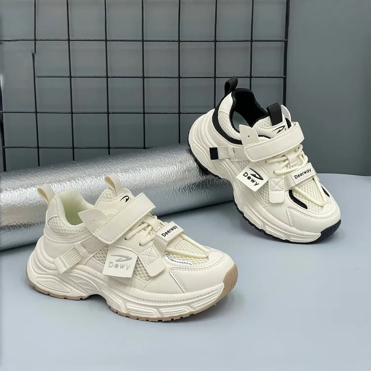 德尔惠儿童双网老爹鞋男童运动鞋女童软底防滑休闲鞋子58010