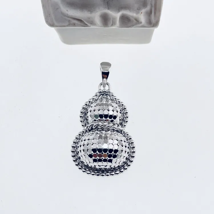 铂金Pt950碎碎冰珠珠葫芦吊坠