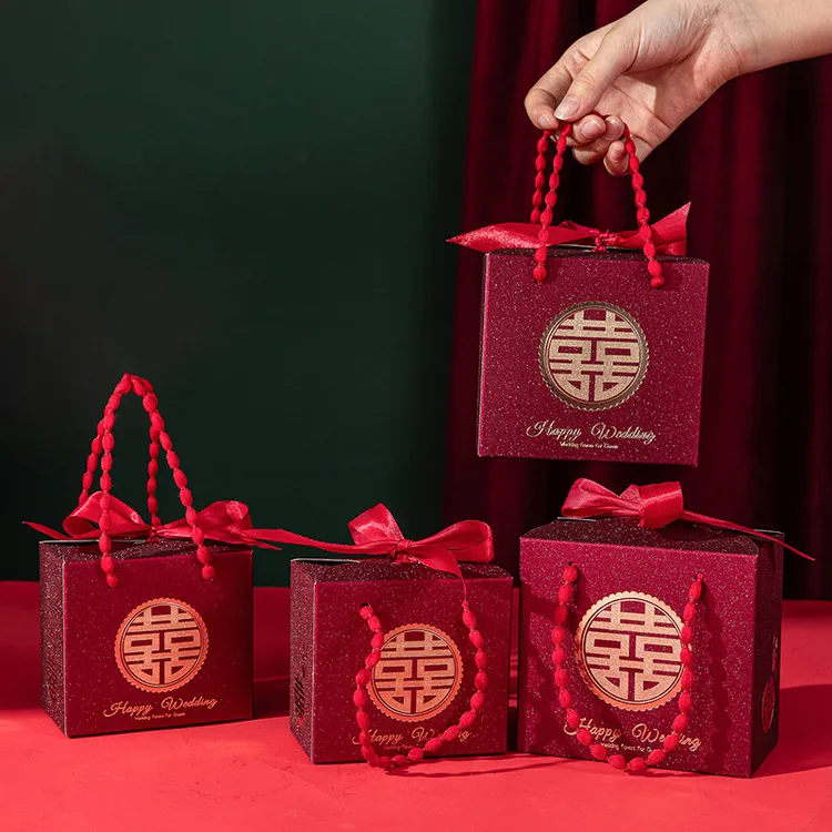 结婚专用2026新款喜糖礼盒糖果盒高级感中式婚礼伴手礼空盒可放烟