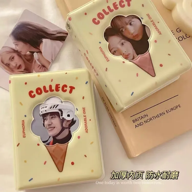 3寸拍立得相册大容量收纳本迷你可爱韩国ins风小卡收纳册花型镂空