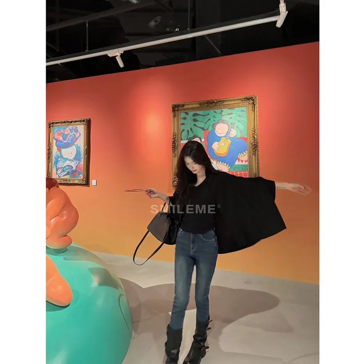 SMILEME【简裁】秋冬羊毛混纺气质百搭针织吊带开衫套装MF04325412