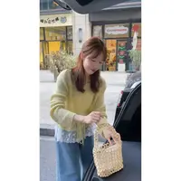 QiongQiong人手款！韩系蕾丝拼接收腰显瘦针织开衫