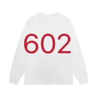 牙刷绣字母翻领卫衣 602